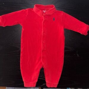 Ralph Lauren Bright Red baby’s one piece size 3 months